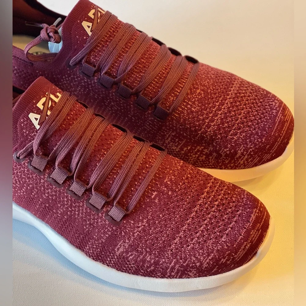 NIB APL MENS TECHLOOM BREEZE SZ 12 BURGUNDY 6.8 oz. LIGHTWEIGHT RUNNING SHOE - Picture 6 of 12